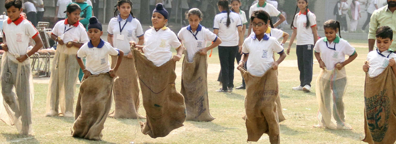 Students participating in sports at Modern Senior Secondary School, Patiala