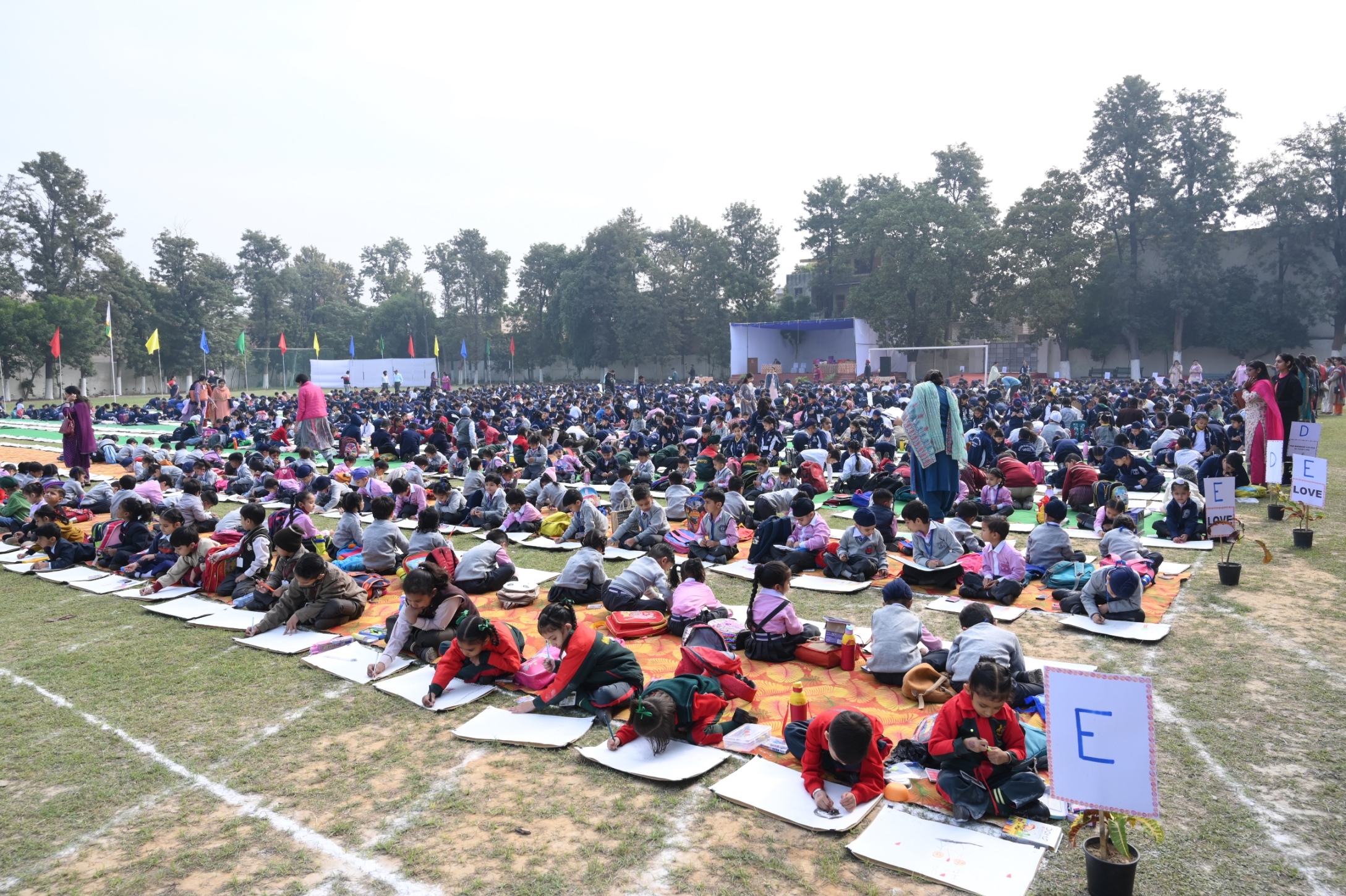 Childrenâ€™s Day: Modern School On-the-spot Painting Competition at Modern Senior Secondary School, Patiala